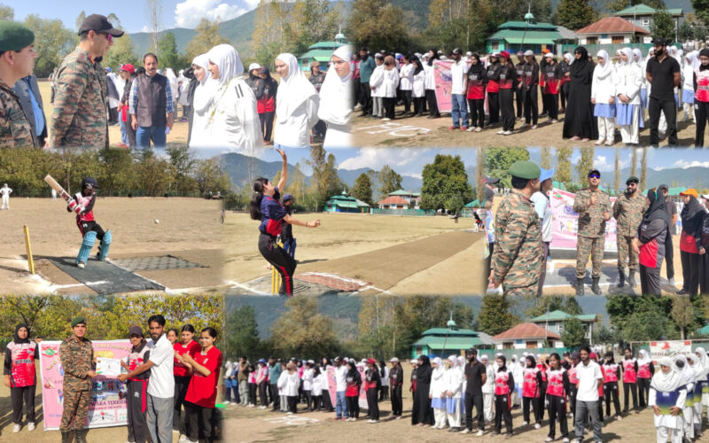 INDIAN ARMY ORGANISED INAUGURAL MATCH FOR NORTH KASHMIR  WOMEN’S T-10 CRICKET CHAMPIONSHIP – 2025(SEASON-V) IN KUPWARA