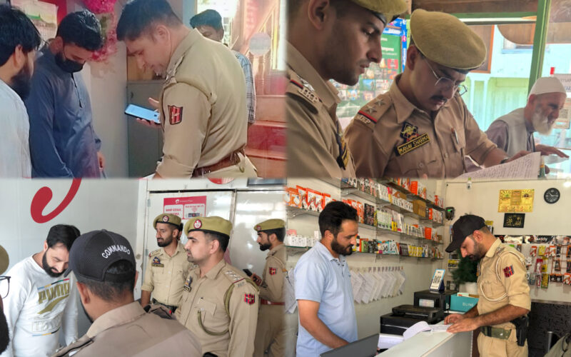 Kupwara Police Conducts District-wide SIM Vendor Verification Drive
