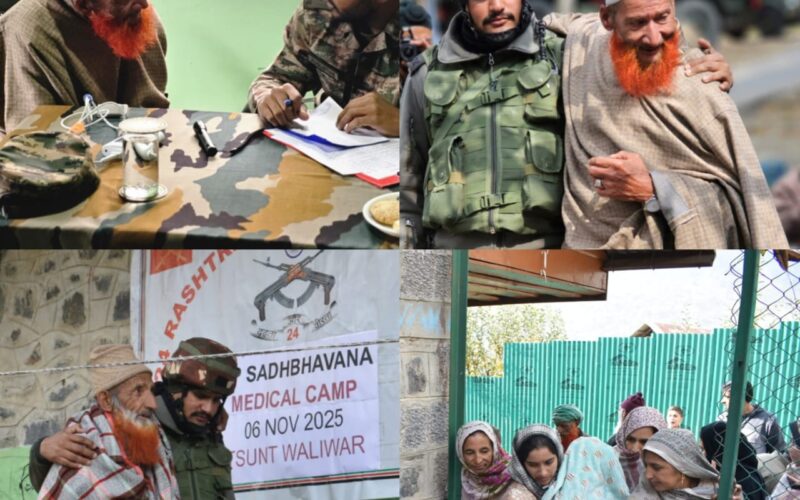 Army camp Organises Free Medical Camp at Tsunt Waliwar, Ganderbal