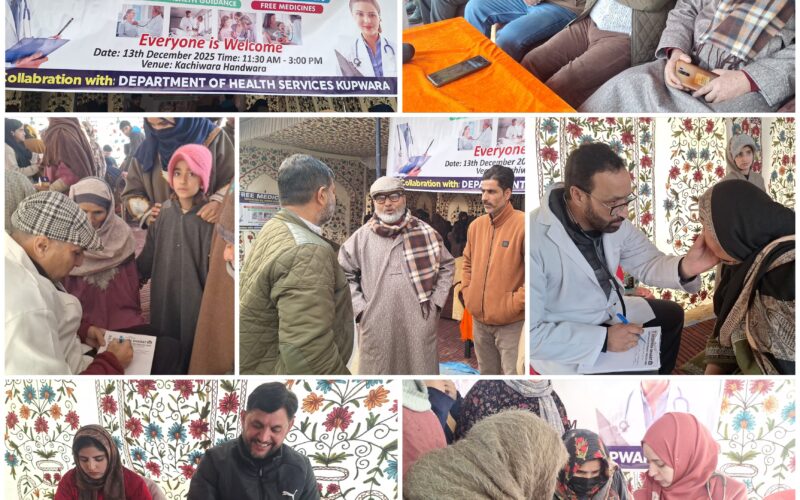 Department of Geology & Mining, Kupwara Organises Free Medical Camp at Kachiwara Handwara