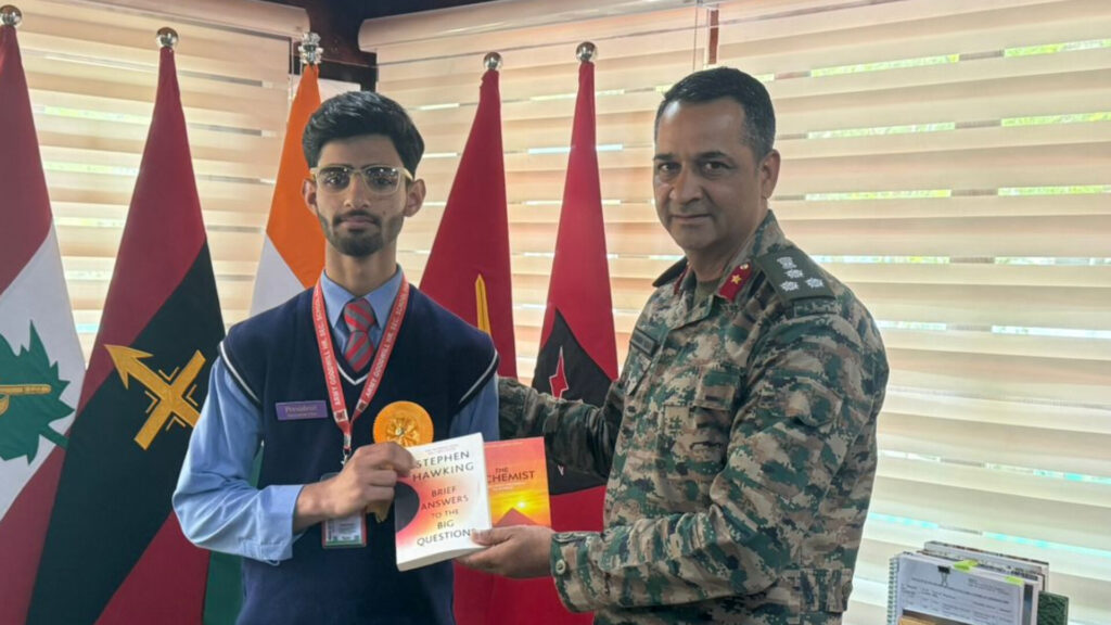 Young Talent from Karnah Honoured by Shakti Vijay Brigade Commander for National Academic Achievement