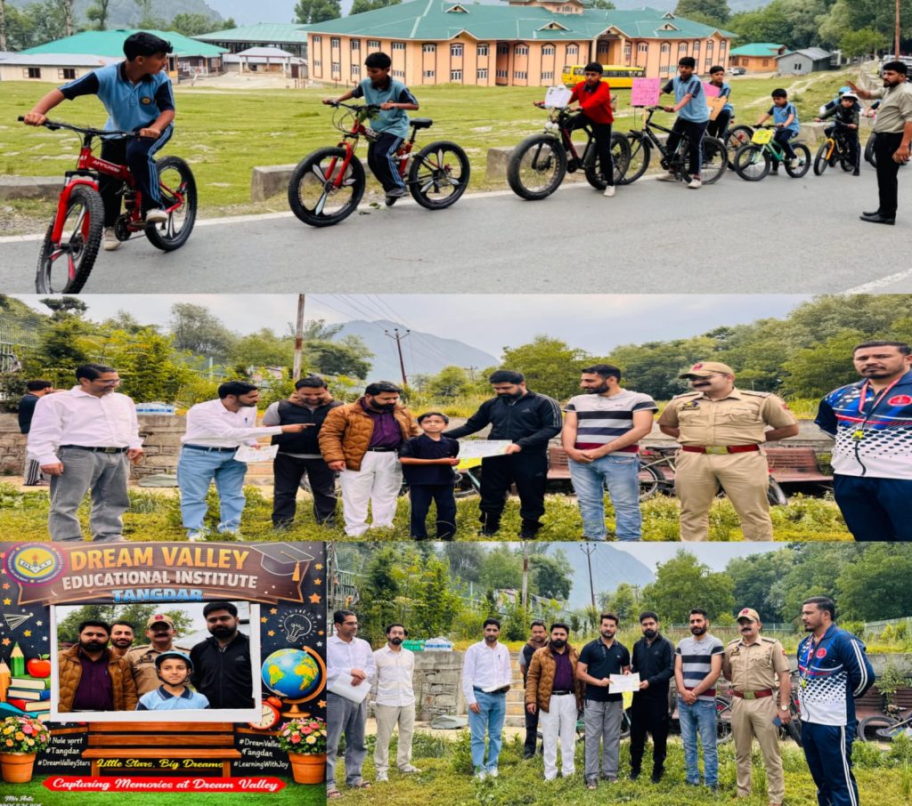 SDM Karnah Flags Off Anti-Drug Cycle Rally Organised by Dream Valley School