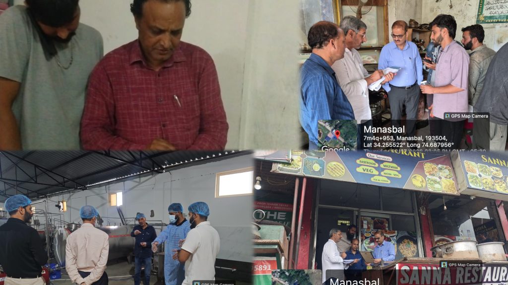 FDA J&K Conducts 148 Inspections, Lifts 99 Food Samples Across All Districts of the UT