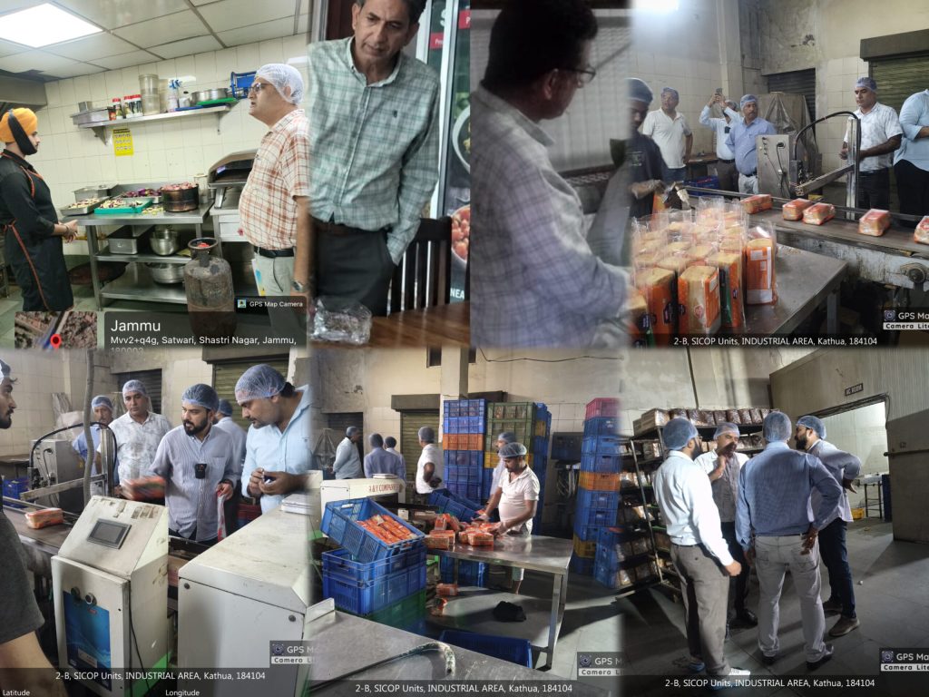 FDA J&K Continues Enforcement Drive Against Food Safety Violations; 175 Inspections Conducted, 142 Food Samples Collected