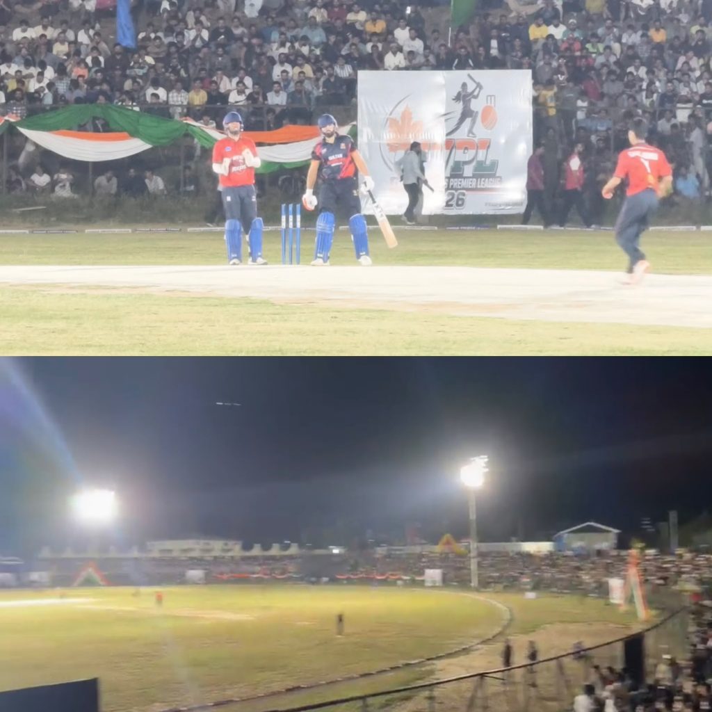 North Kashmir Witnesses Cricket Under Floodlights for the First Time at Baramulla Stadium