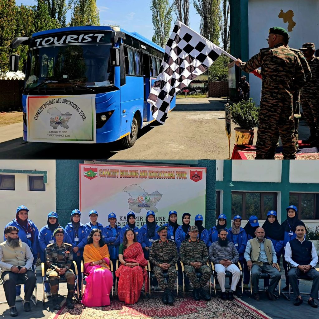 Indian Army Flags Off Capacity Building Tour for 20 Kashmiri Girls to NDA, AFMC in Pune
