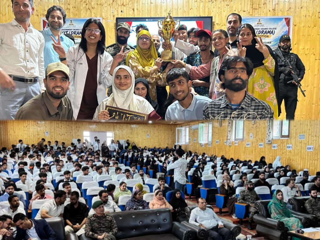 INDIAN ARMY ORGANISES INTER-GOVERNMENT DEGREE COLLEGE SKIT COMPETITION IN KUPWARA